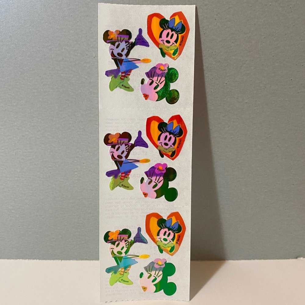 Vintage Sandylion Disney Minnie Mouse Pearl Stickers